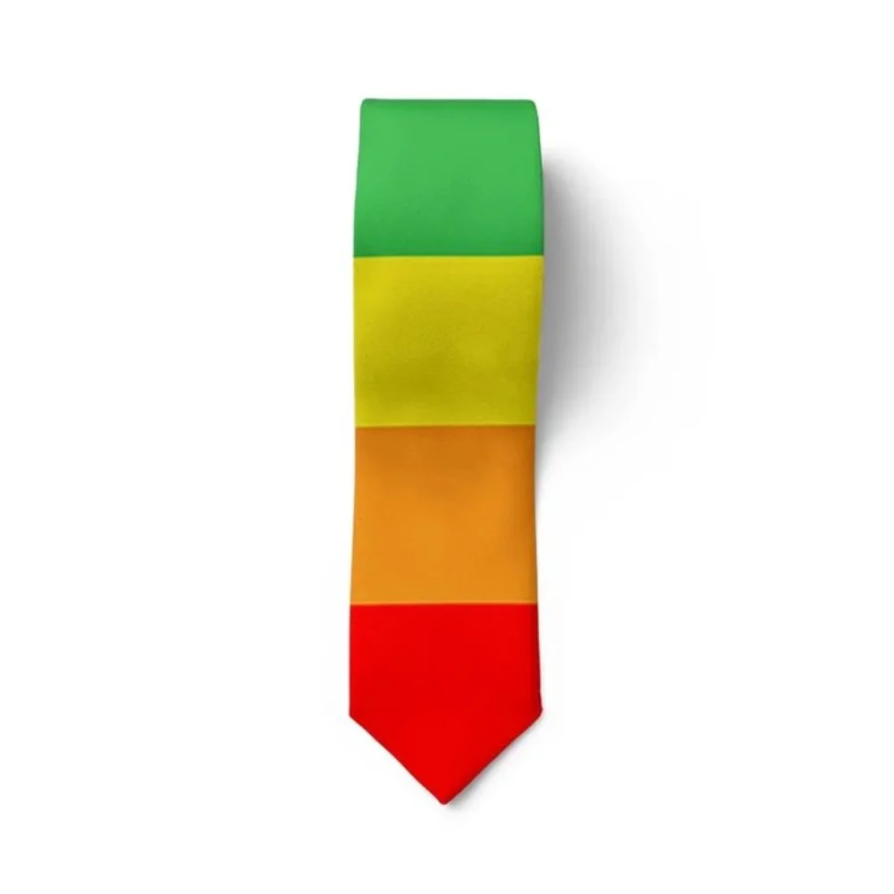 Fashion 8cm Rainbow Tie Narrow Adjustable Colorful Tie Hand Tied Soft Men Necktie Party