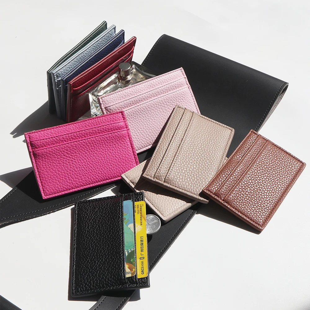 Benutzerdefinierte Name Slim Card Wallet PU Leder Gravierte Initialen Luxus Design Kartentasche Personalisierte Frau Mann Geldbörse Großhandel Geschenk – Detail 13