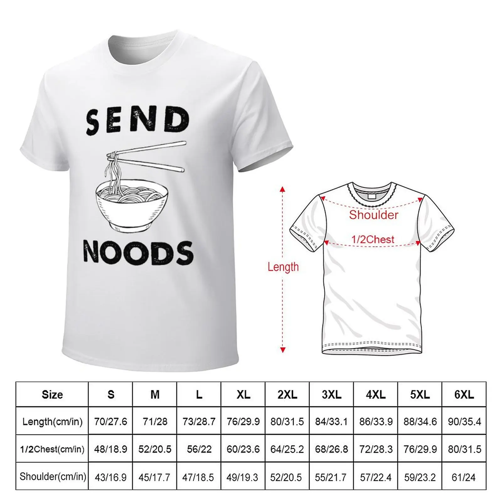 send noods T-shirt plus size tops for a boy men clothes