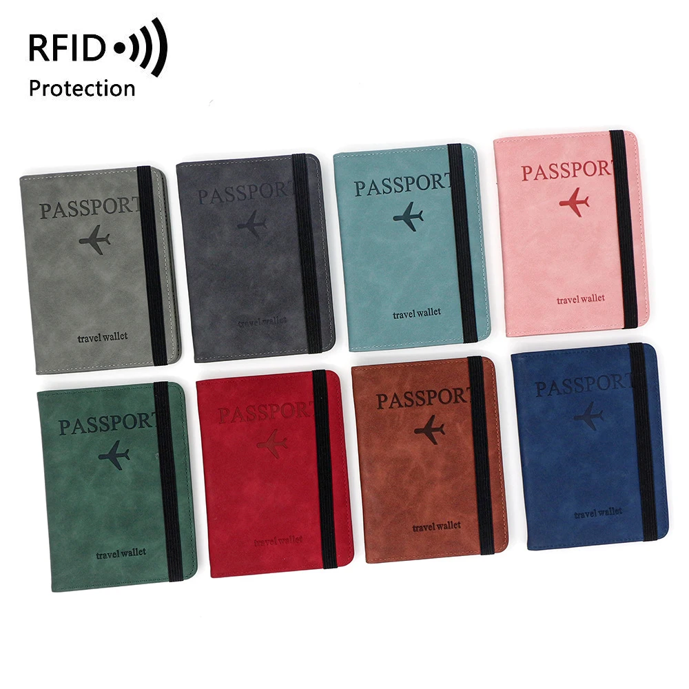 Fashion RFID Passport Cover Travel Passport Covers Women Men Travel Wallet Flight Ticket Clip Passport Holder Id Holder Unisex