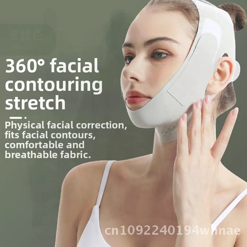 Masque de pansement facial V-Lift - Outil de sculpture du visage respirant pour soulever et raffermir le teint et le masque facial en graphène de style cool