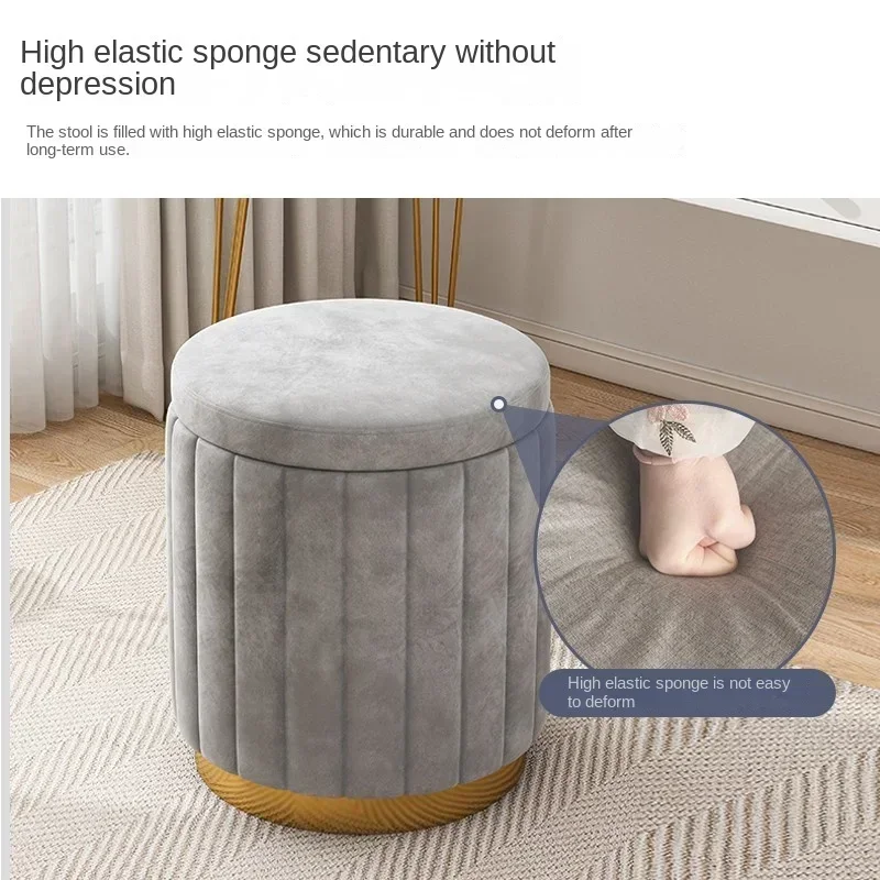 Light Luxury Makeup Stools Stools Chairs Bedrooms Sofas Side Round  Dressing Stool Vanity Chairs Bench Storage