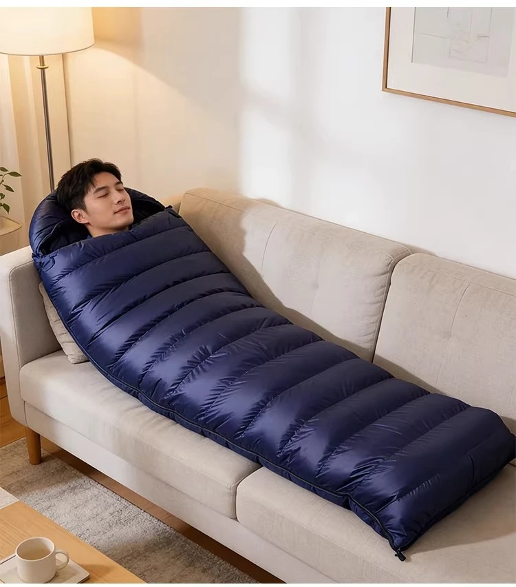 

Outdoor down sleeping bag adult envelope type portable thickened cold and warm