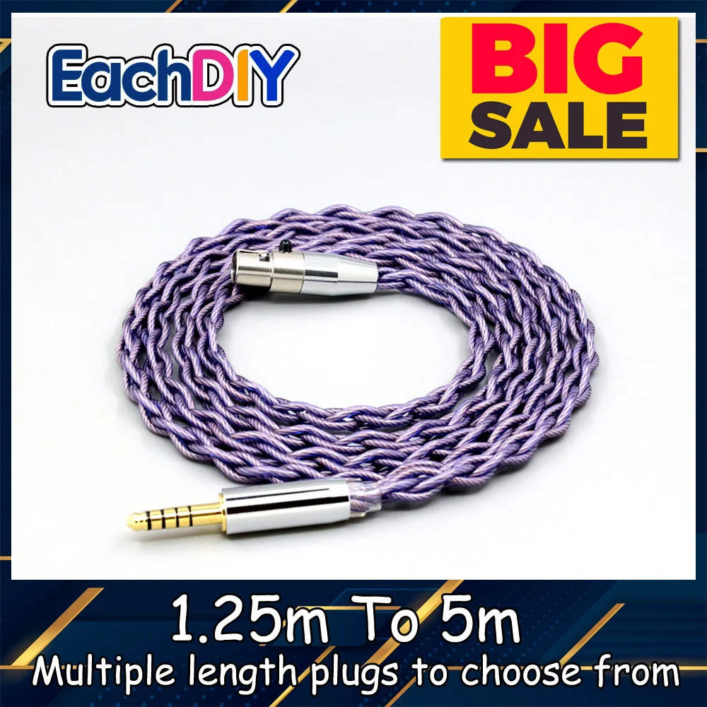 

For AKG K371BT Beyerdynamic DT177x GO Pioneer HDJ-X10 Type2 1.8mm 140 cores litz 7N OCC Headphone Cable LN008257