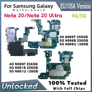 Bilashmart EU/US Version Unlocked Samsung Galaxy Note 20 Ultra N985F/DS N986U N986B Note20 N980F N981 Motherboard Chip Logic Board