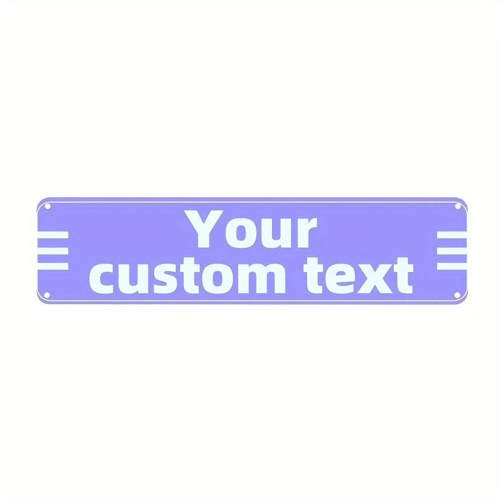 1pc Personalized Custom Text Urban Street School Garden Metal Sign UV Printed Aluminum Wall Decor Only for Decoration (16x4)