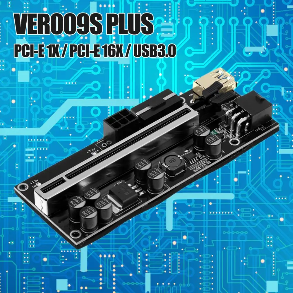 Tarjeta adaptadora PCI-E eficiente, tarjeta elevadora PCI-E 1X a 16X SATA