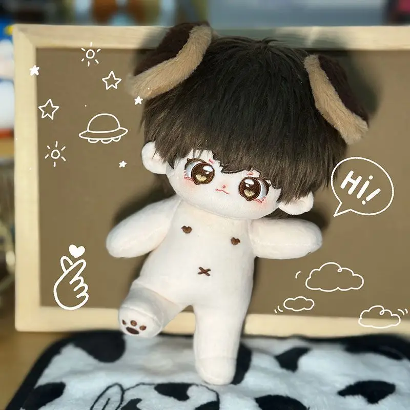 20cm Cartoon Cotton Plush Doll Stuffed Nude Doll DIY Doll Parts Big Eyes Adorable Kids Doll Toys Birthday Gift For Girls