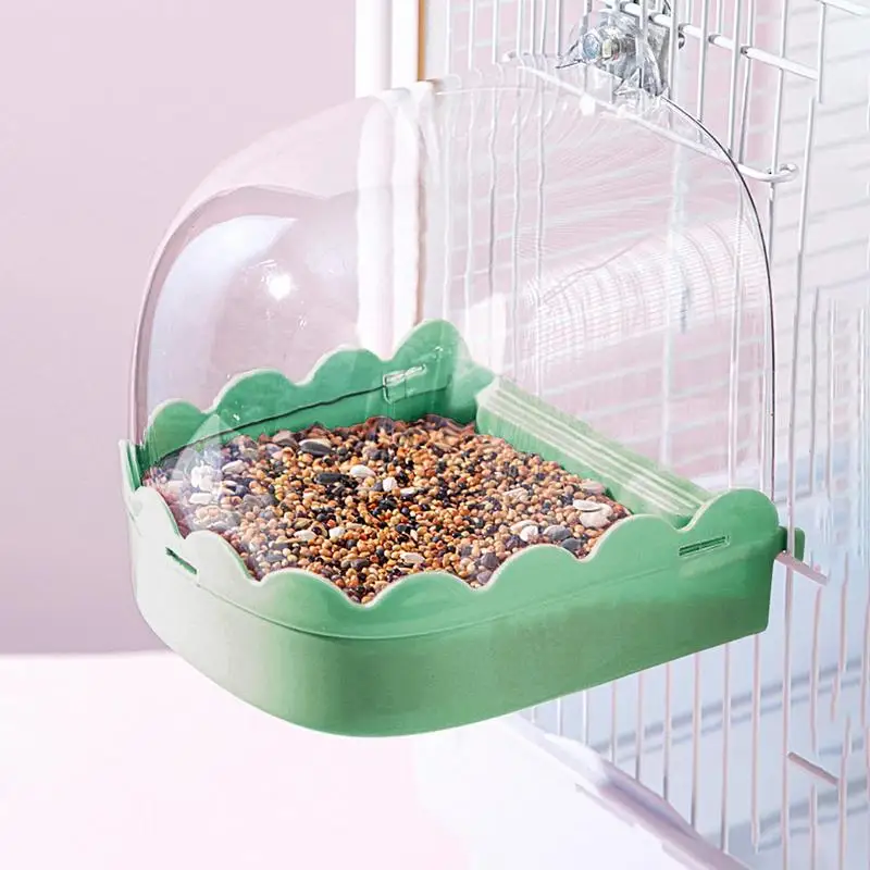 Cockatiel Bird Bath Bird Bath Bowl Multifunction Cleaning Pet Bird Cage Accessories Clear Bathtub For Birds Pet Hanging Feeder view 2