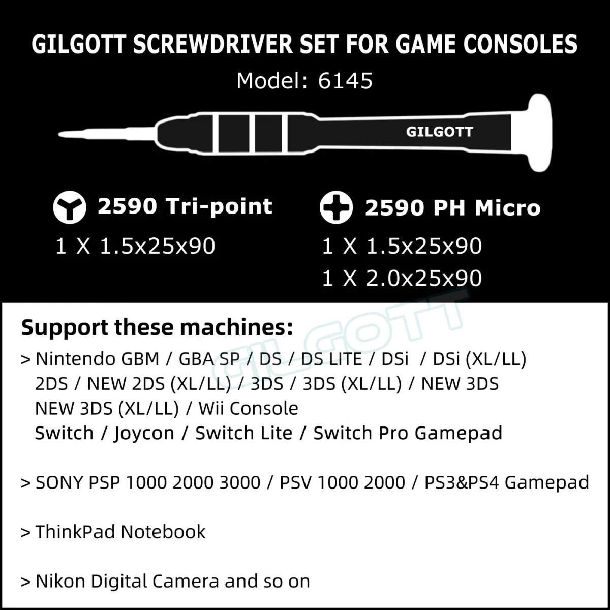 8IN1 Magnetic Metal Screwdriver Tools Set for Nintendo Switch Lite Pro GBM GBA SP DS DSL DSi NEW 2DS 3DS XL LL WII