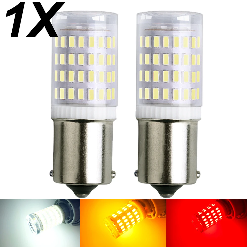 1X 3014 80smd 1156 Ba15s P21w 1157 Bay15d P21/5w Led for Car Auto Brake Lamp 12v Turn Signal Light Red Amber Reversing Lights