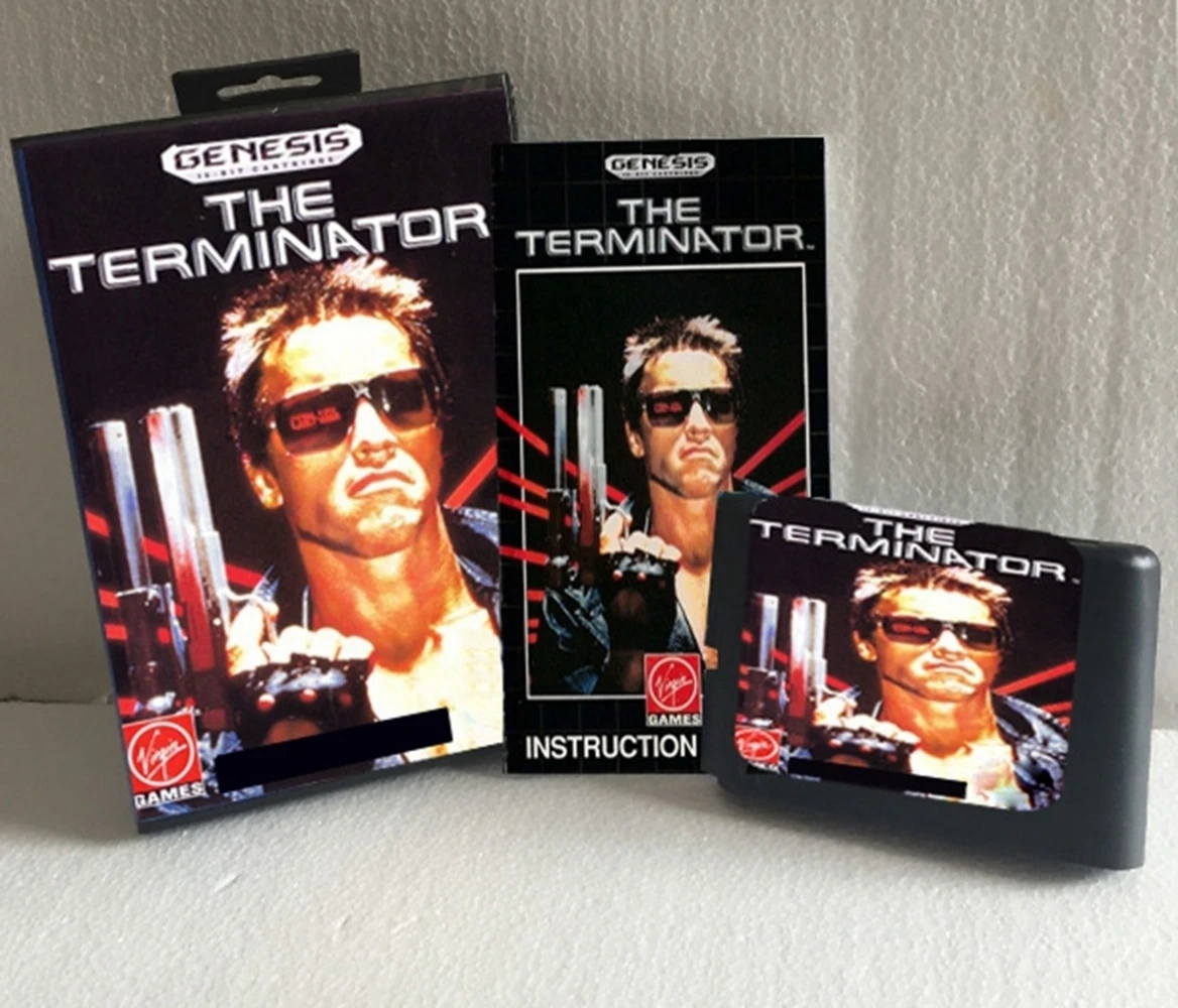 

The Terminator With US Box And Manual Book 16Bit MD Game Card For Sega MegaDrive Genesis Consoles