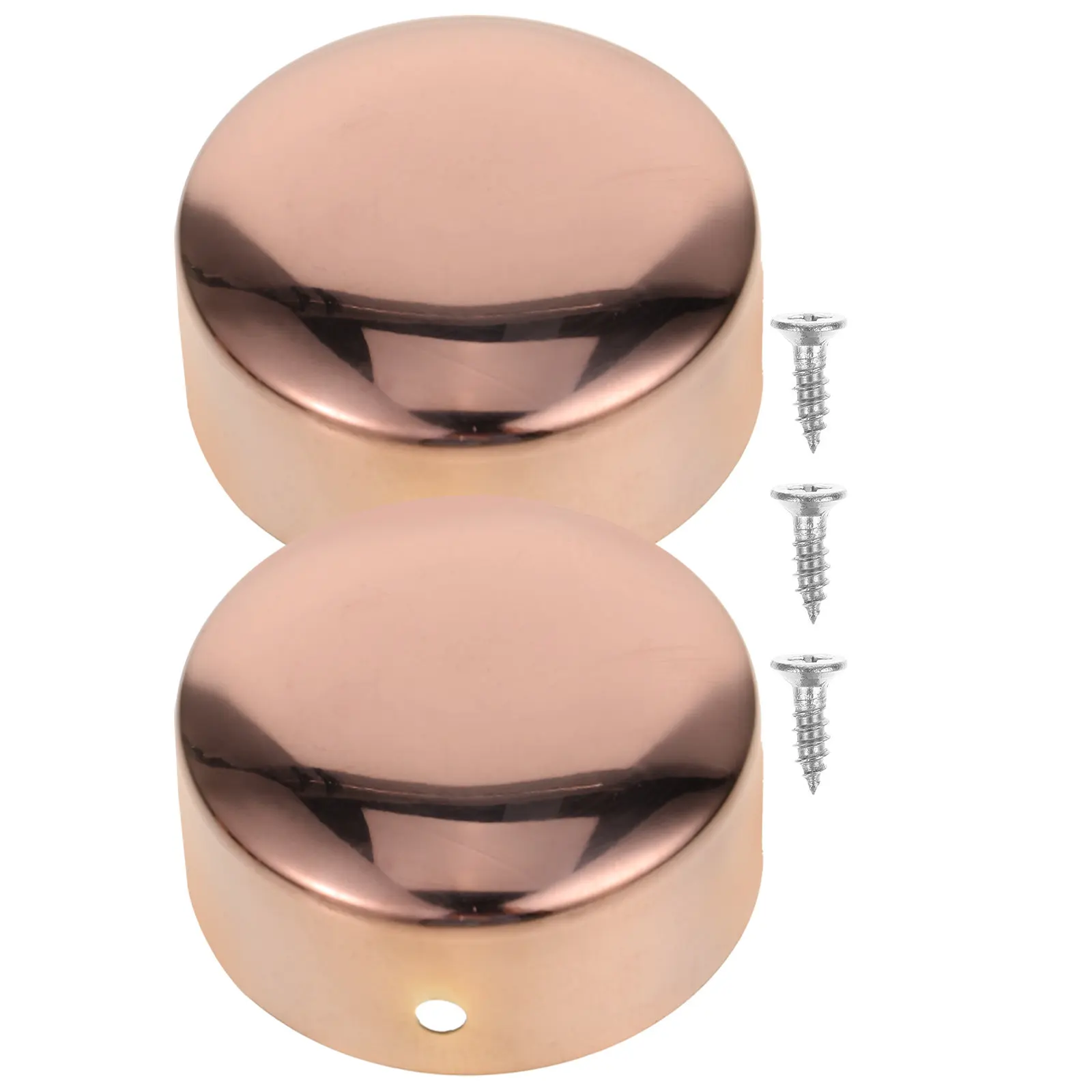 2 Peças de Capas Redondas de Aço Inoxidável para Corrimão, Adequadas para Substituição de Corrimão de Madeira e Plástico, Acessórios para Corrimão