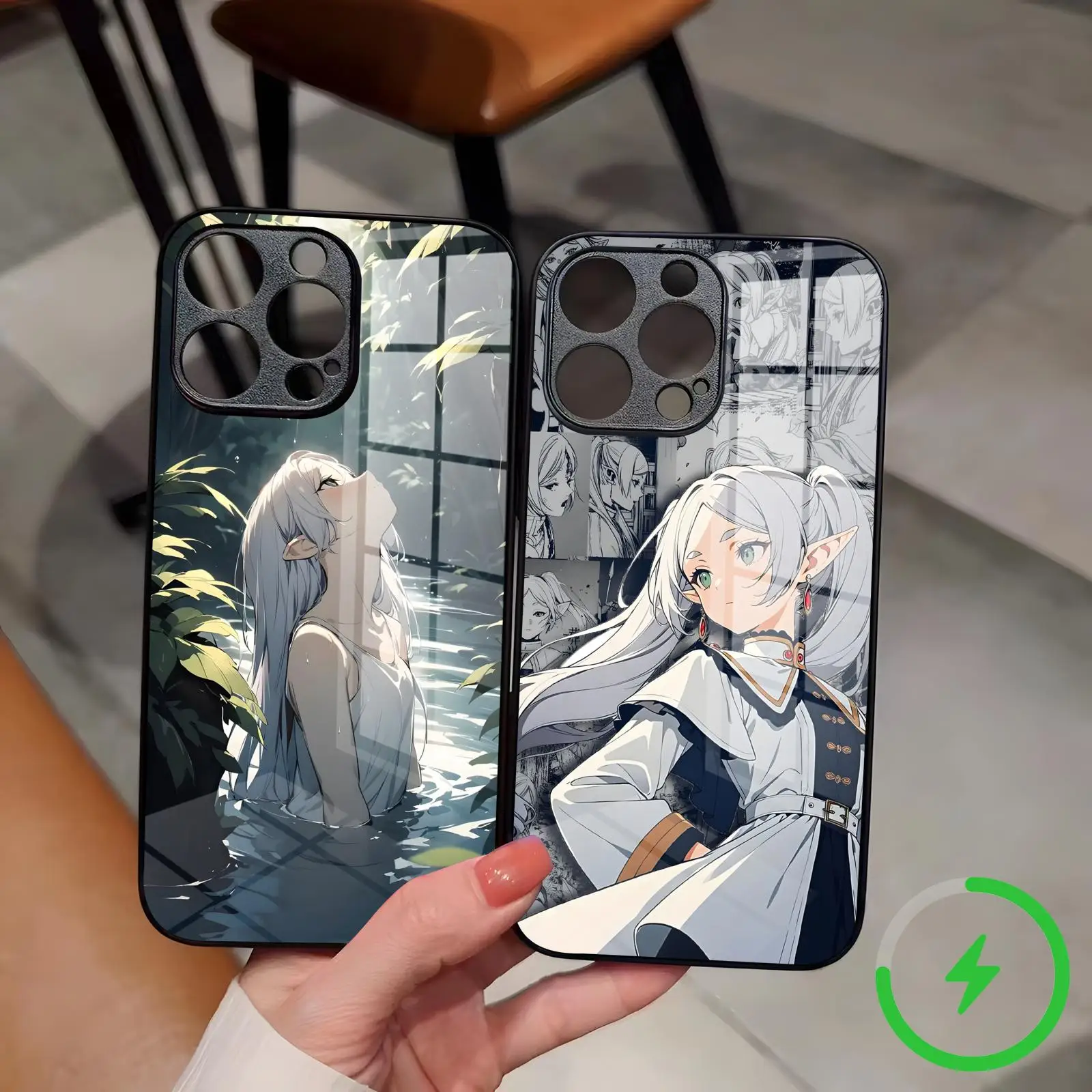 Coque de téléphone anime Frieren Beyond Journey's End pour iPhone 17 16 16e 15 14 13 12 Plus Mini Pro Max, coque de téléphone en verre magnétique