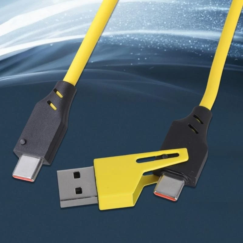 D0UA Tipo C + USB 2-em-1 carregamento Suporte 65W Carregamento rápido e dados 480mbps