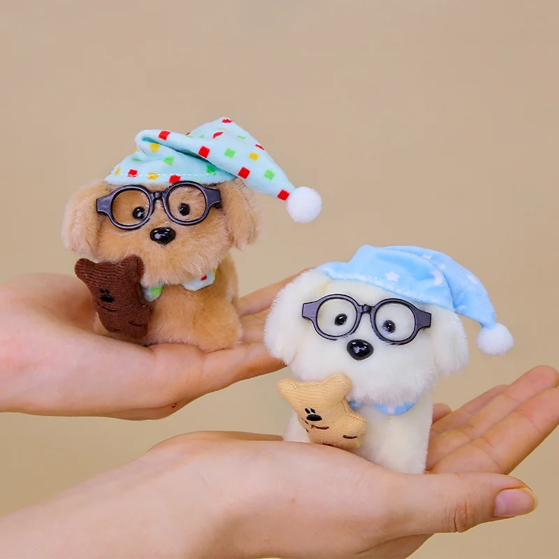 犬のぬいぐるみミニかわいい犬の人形バッグペンダントキーホルダー子供や友達への誕生日プレゼント