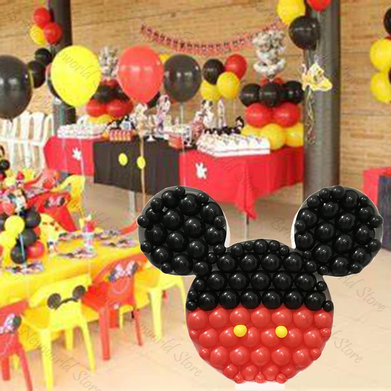 Mouse Shaped Mosaic Balloon Frame DIY Mouse Ballon Filling Box Kid Birthday Party Decor Supplies Party Backdrop Props