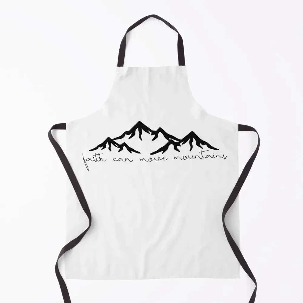 Faith can move mountains Apron Professional Barber Kitchen Items For Home Kitchen Accessories 2022 Apron