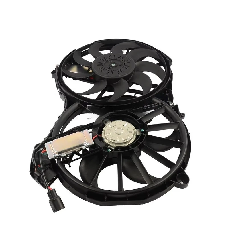 مجموعة مروحة تبريد المبرد اللامعة لـ A6 4F2 4F5 4FH C6 Avant Allroad 2004-2011 2.0 3.0 4F0121207K 4F0959455