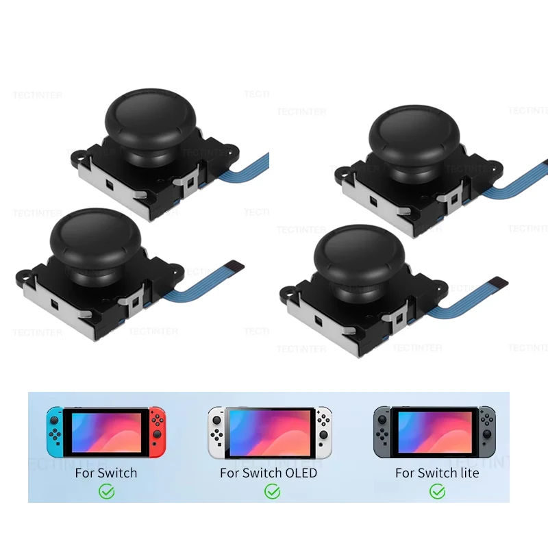 2/4 قطعة عصا التحكم البديلة ثلاثية الأبعاد لنينتندو سويتش Joycon تحكم التناظرية عصا الإبهام لملحقات أداة إصلاح التبديل لايت