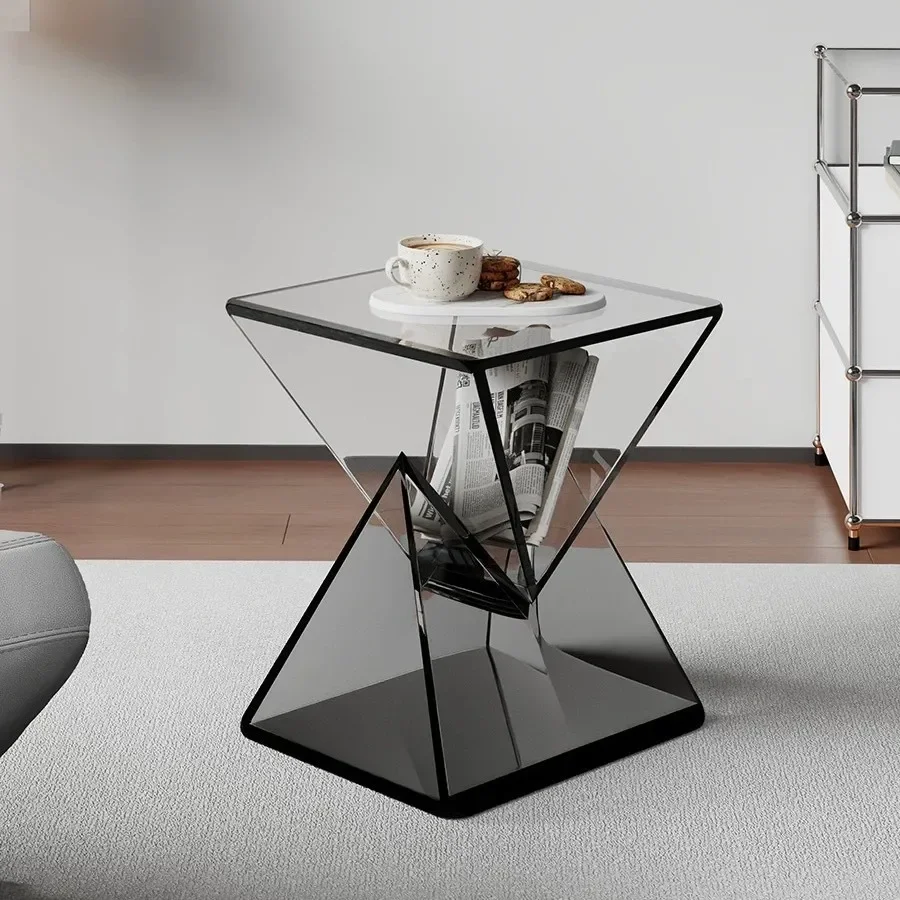 Nordic minimalist creative small coffee table, modern minimalist small apartment corne able, internet-famous designer geometri