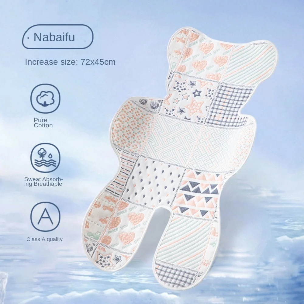 Comodo cuscino rinfrescante per passeggino morbido Cuscino per passeggino traspirante carino Cuscino per carrozzina Tappetino per carrello per seggiolino auto Cura del bambino