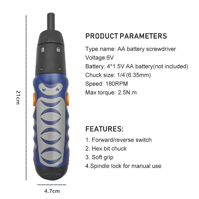 Dry battery screwdriver Mini Electric Screwdriver Battery Operated Cordless Screw Driver Drill Tool Set Bidirectional Switch