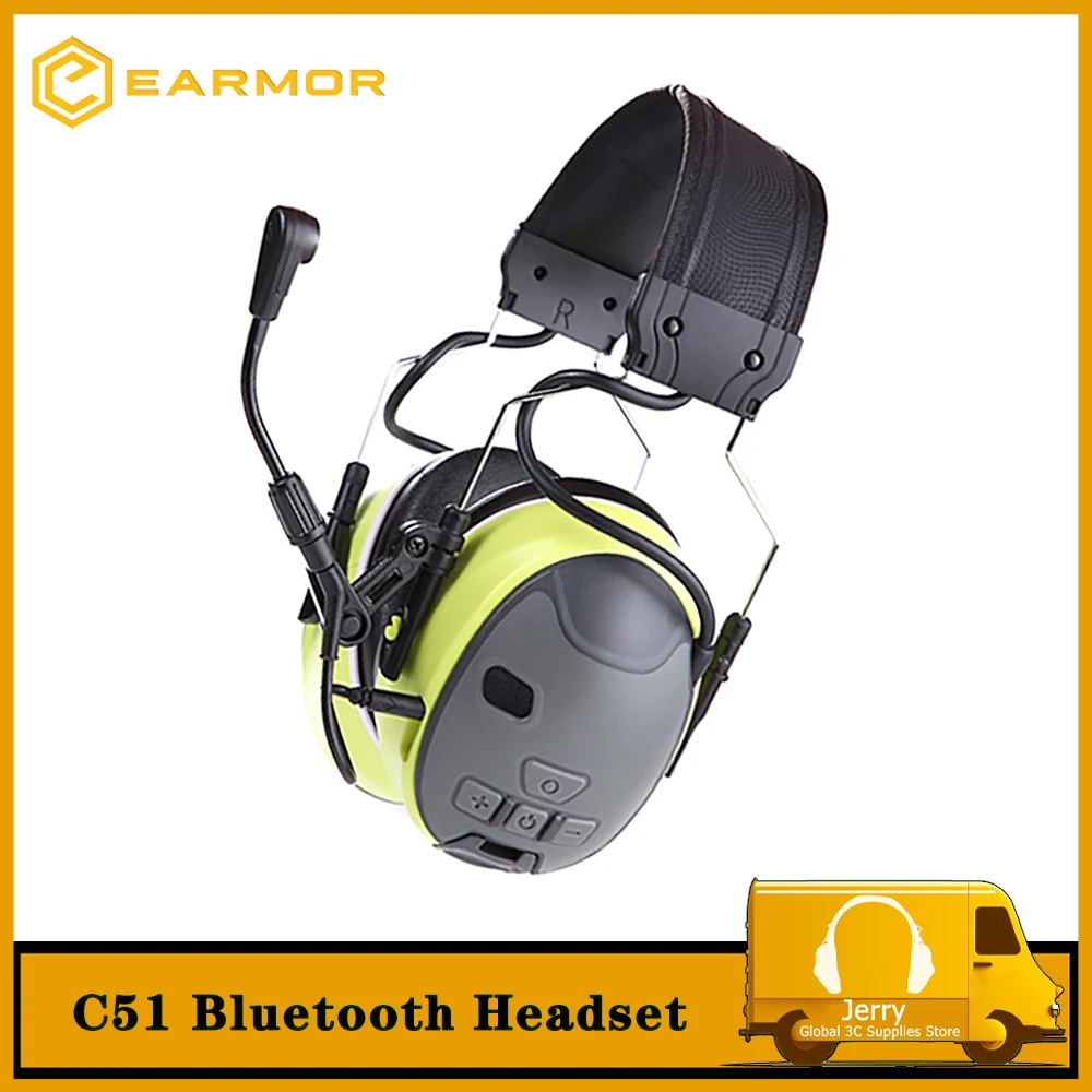 EARMOR Bluetooth C51 Pickup&Noise Reduction Earphones Cantilever Electret Microphone Hearing Protection Communications Earphones