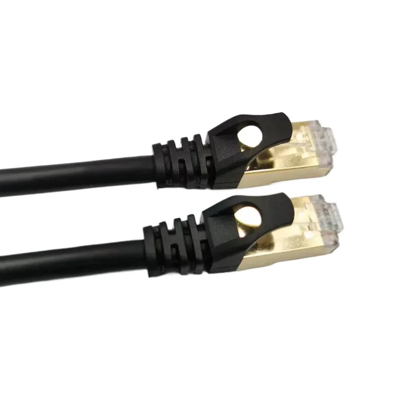 Сетевой кабель категории 6 CAT6, двойной экранированный, гигабитный, из чистой меди, высокоскоростной, черный, 20 метров