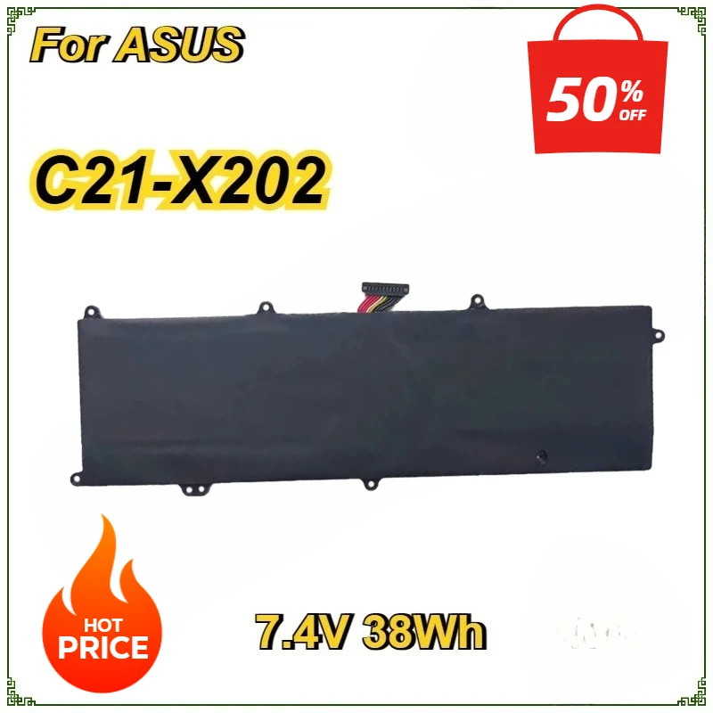 

C21-X202 Laptop Battery for ASUS VivoBook X201 X201E S200 S200E X202 X202E S200E-CT182H S200E-CT209H S200E-CT1 5136mAh Bateria