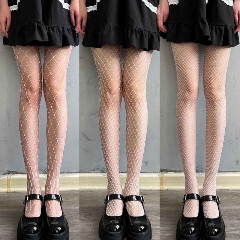 Hot Selling Summer Lolita Fishnet Body Stockings Fish Net Sexy Pantyhose Mesh Nylon Tights Lingerie Skin JK Cosplay Anime Socks