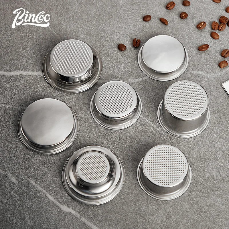 Bincoo 51/58mm espresso brew powder bowl Coffee basket filter Stainless steel double-layer reusable filter cup  accessories