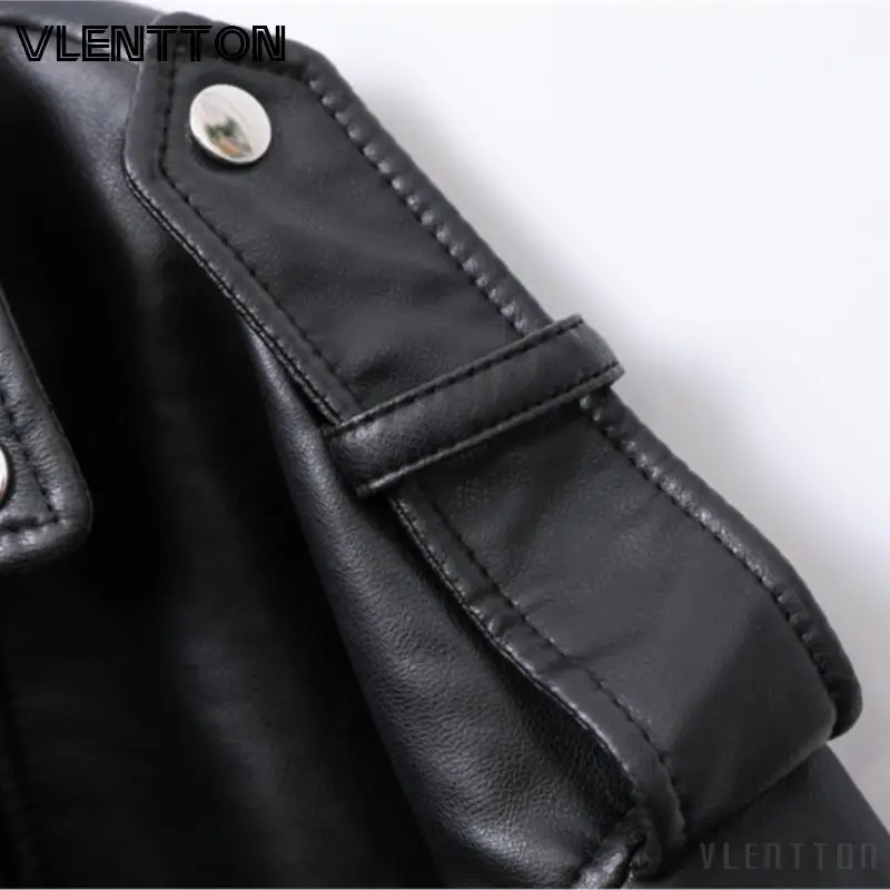 2024 Spring Autumn Women Fashion PU Imitation Leather Loose Zipper Jacket Coat Female Belt Pocket Solid Simple Casual Tops