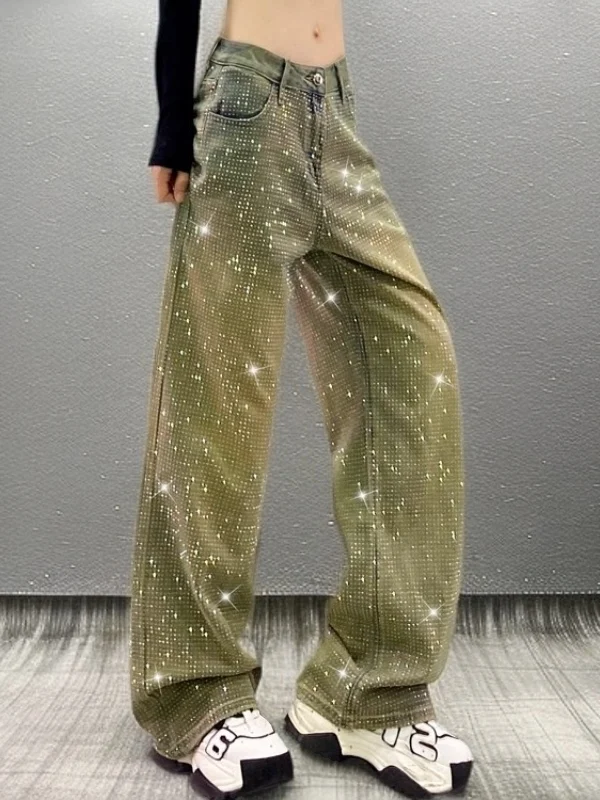 

Faionable Ретро Distred Прямые джинсы с высокой талией Женские повседневные длинные брюки премиум-класса с водной талией