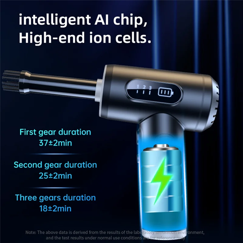 Пылесос Air Duster 50000 об/мин, 3-ступенчатый беспроводной ручной пылесос для автомобильного домашнего компьютера, продувочный пылесос 2 в 1, простая установка