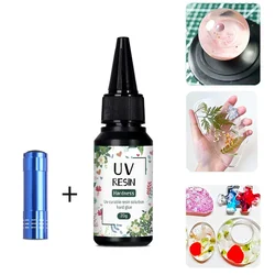 20g UV Resin Glue Clear Hard Epoxy Resin Glue Transparent  DIY  Epoxy Resin Mold Jewelry Making Give Uv Lamp