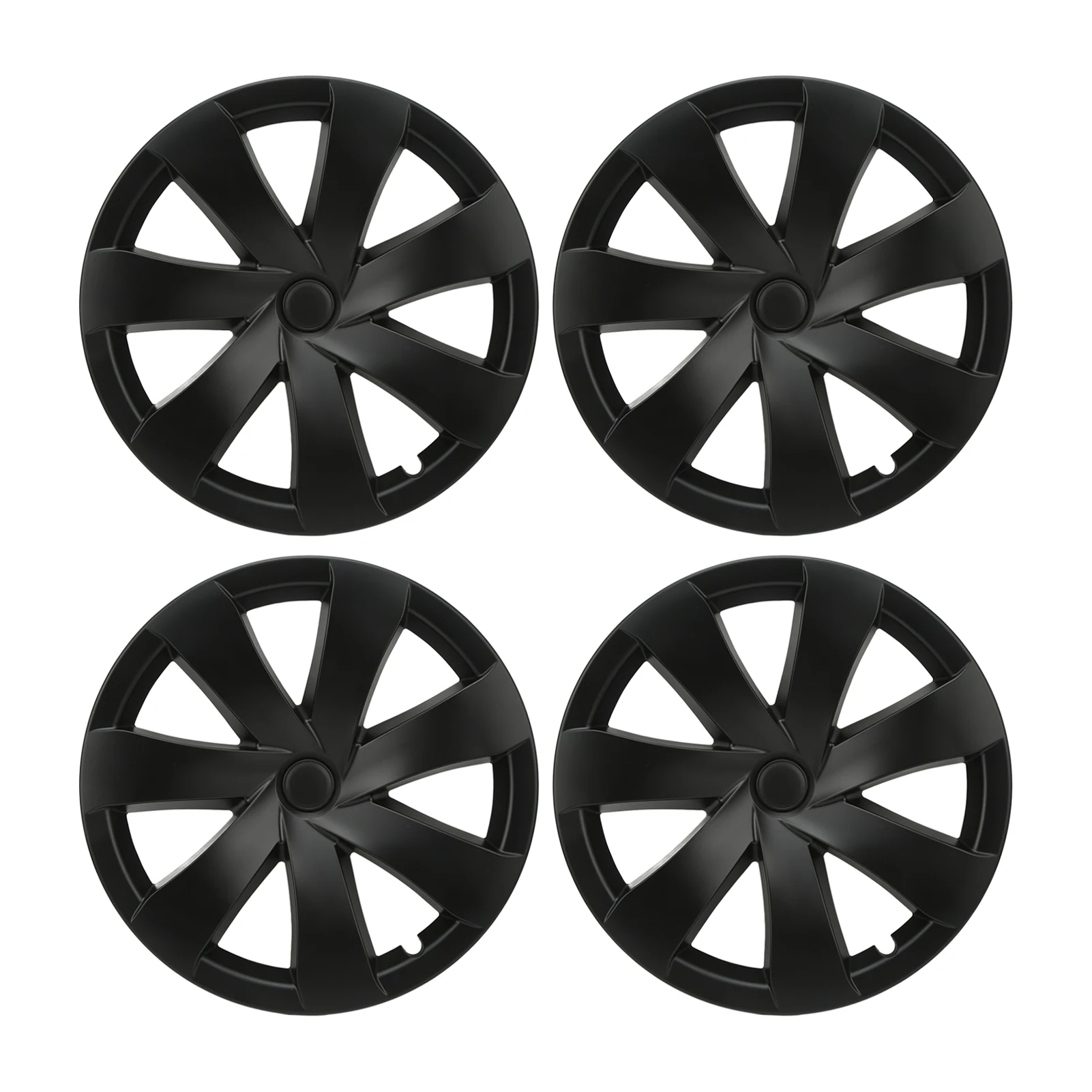 

4pcs 19in Wheel Hub Cap Matte Black Sporty Cool Style Replacement for Tesla Model Y 2020 2021 2022 2023
