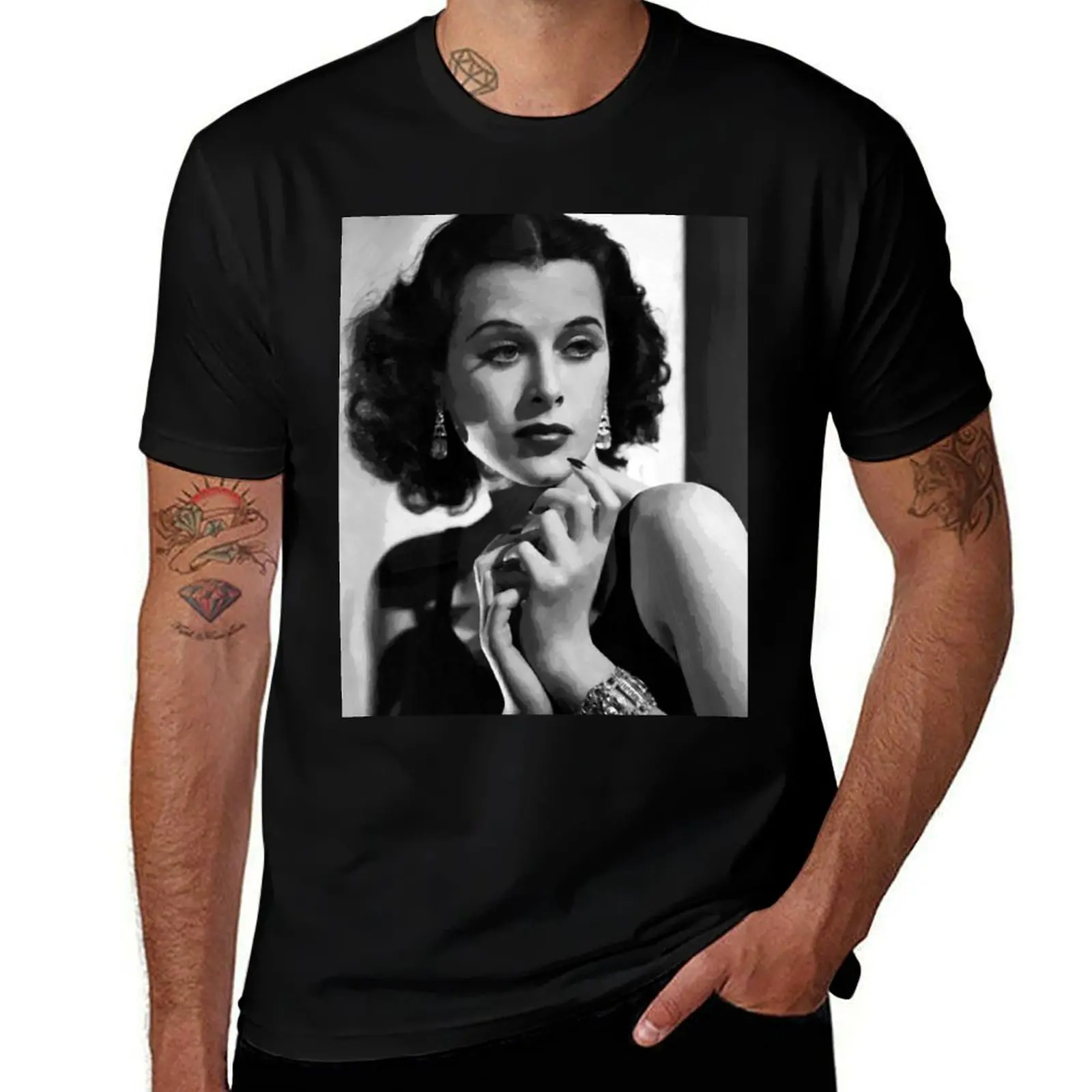 

Vintage Hedy Lamarr Oil Painting Graphic T-Shirt t shirts for man graphic vintage t shirt for man 100 percent cotton T-Shirt