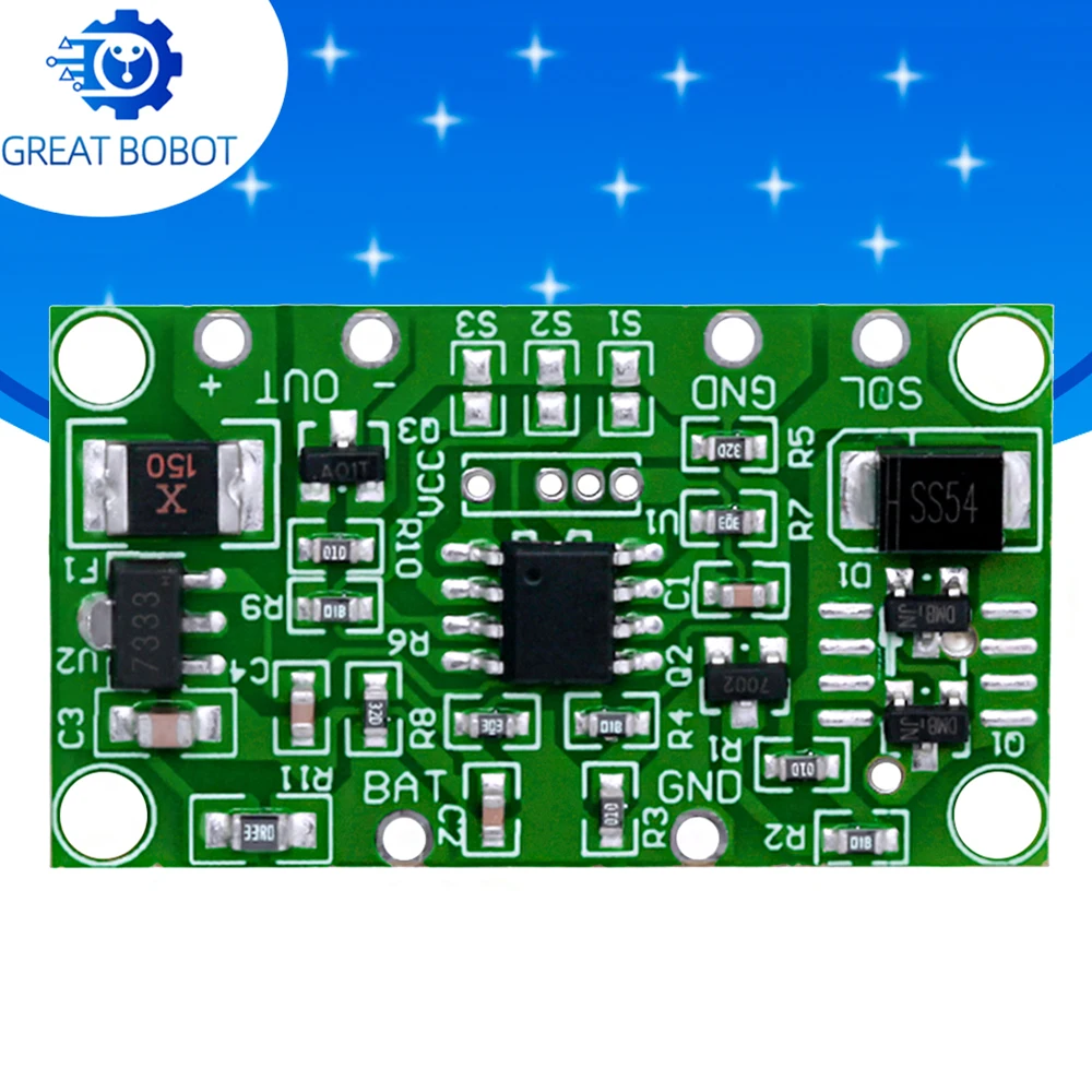 Solar PCBA Controller for 3.7V, 6V, 12V / 1A Applications – Controller Board for Solar Lawn Lights and Solar Insertion Lights
