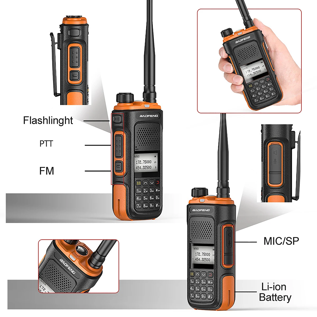 Bao feng UV-10 USB HAM walkie talkie long range high performance amateur two way radio powerful Wireless set for hunting