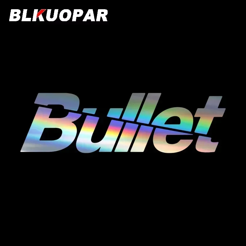 BLKUOPAR Bullet Word Car Stickers Laser Reflective Waterproof Creative Vinyl Material Holographic Decal Graphic Decoration