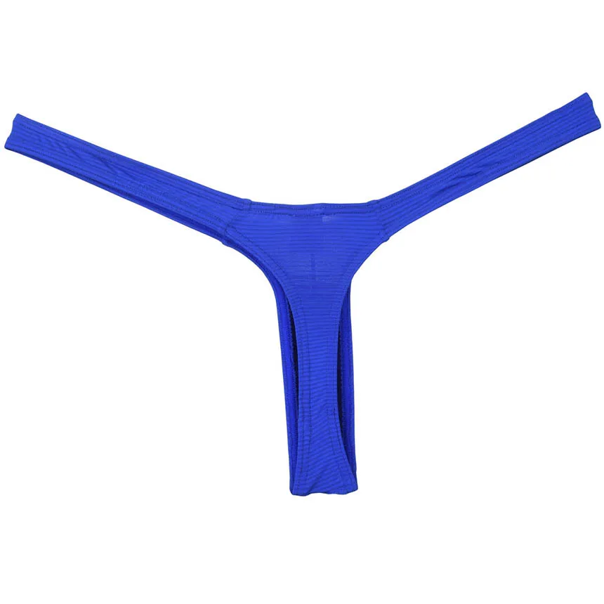 Men's Pouch Thongs Raised G-strings Elastic Bikini Smooth T-back Underwear