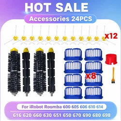 Geschikt voor iRobot Roomba Serie 600 605 614 620 660 630 631 650 651 655 660 671 680 691 692 694 697 698 585 595 Vervangende Onderdelen Accessoires Hoofdborstel Zijborstel Hepa-filter