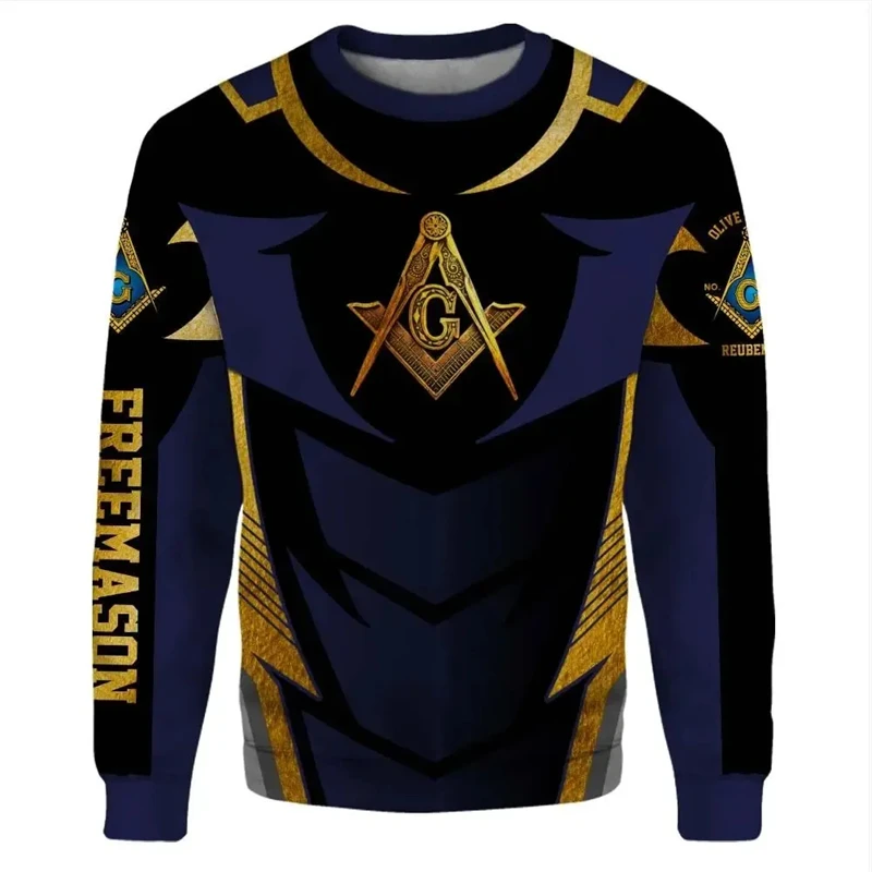 2025 Mason Freemasons Men's Sweatshirt Clothes 3D Print Freemason Sweaters Male Women Long Sleeve Tops Spring And Autumn Hoodie