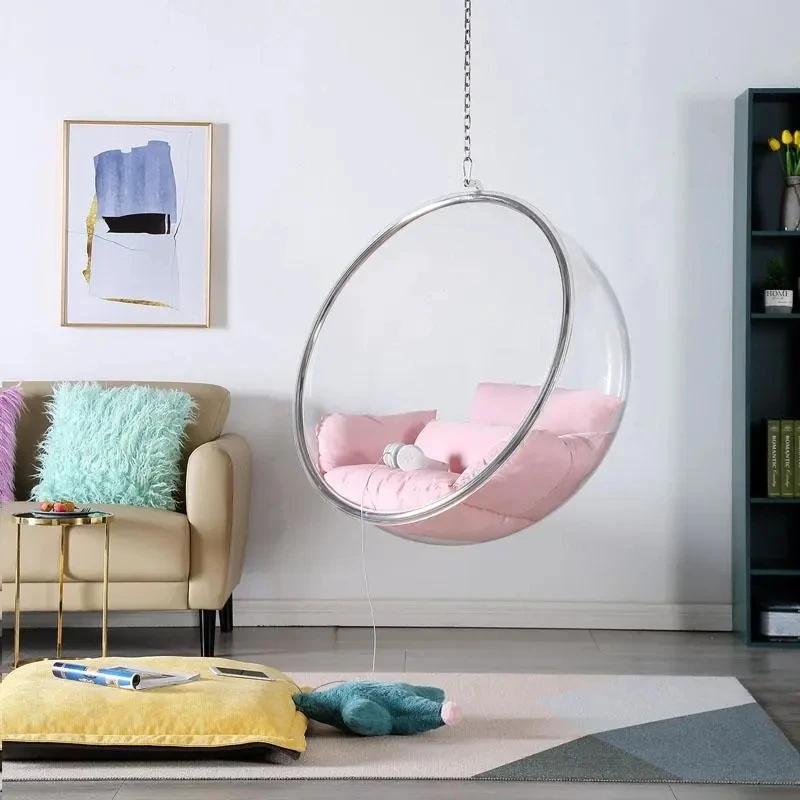 Nordic Outdoor Swing Home Stay, Transparent Bubble Glass Ball, Space Chair, Indoor Hanging Basket