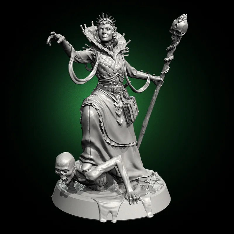 

38 мм 50 мм 75 мм Фэнтези-волшебник, смоляная модель, фигурка Gk, микроминиатюрная 3d печатная белая модель игрушки, комплект в разобранном и неокрашенном виде