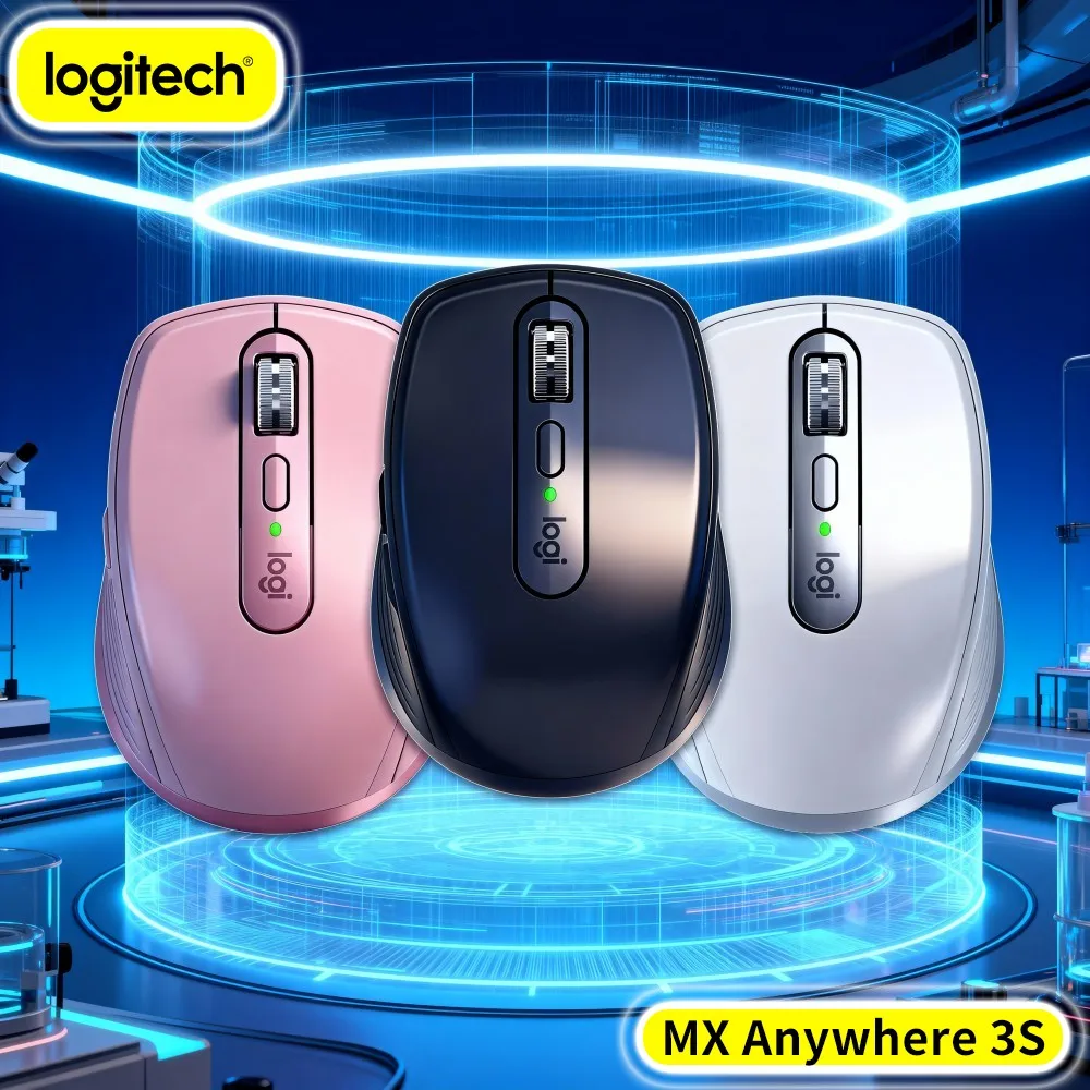Precision Logitech MX Anywhere 3S Mouse - 8000 DPI, Magspeed Scroll, Ergonomic Grip, Suitable For Shelf Planning & Back Office
