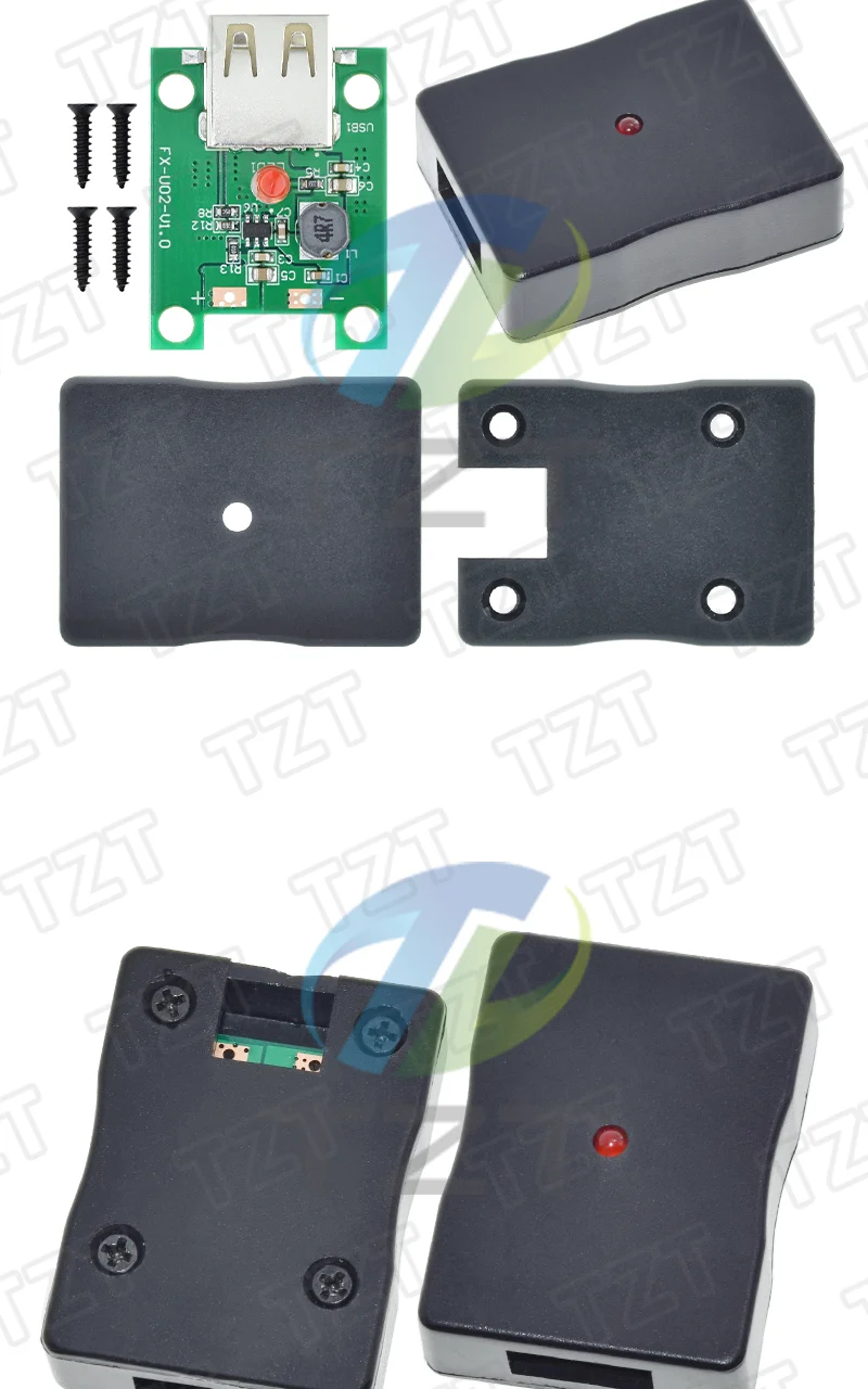 TZT 1/3 Stück 5V 2A Solarpanel Powerbank USB-Ladegerät Spannungsregler 6-20V auf 5V Step-Down-Modul mit LED-Anzeige – Detail 6