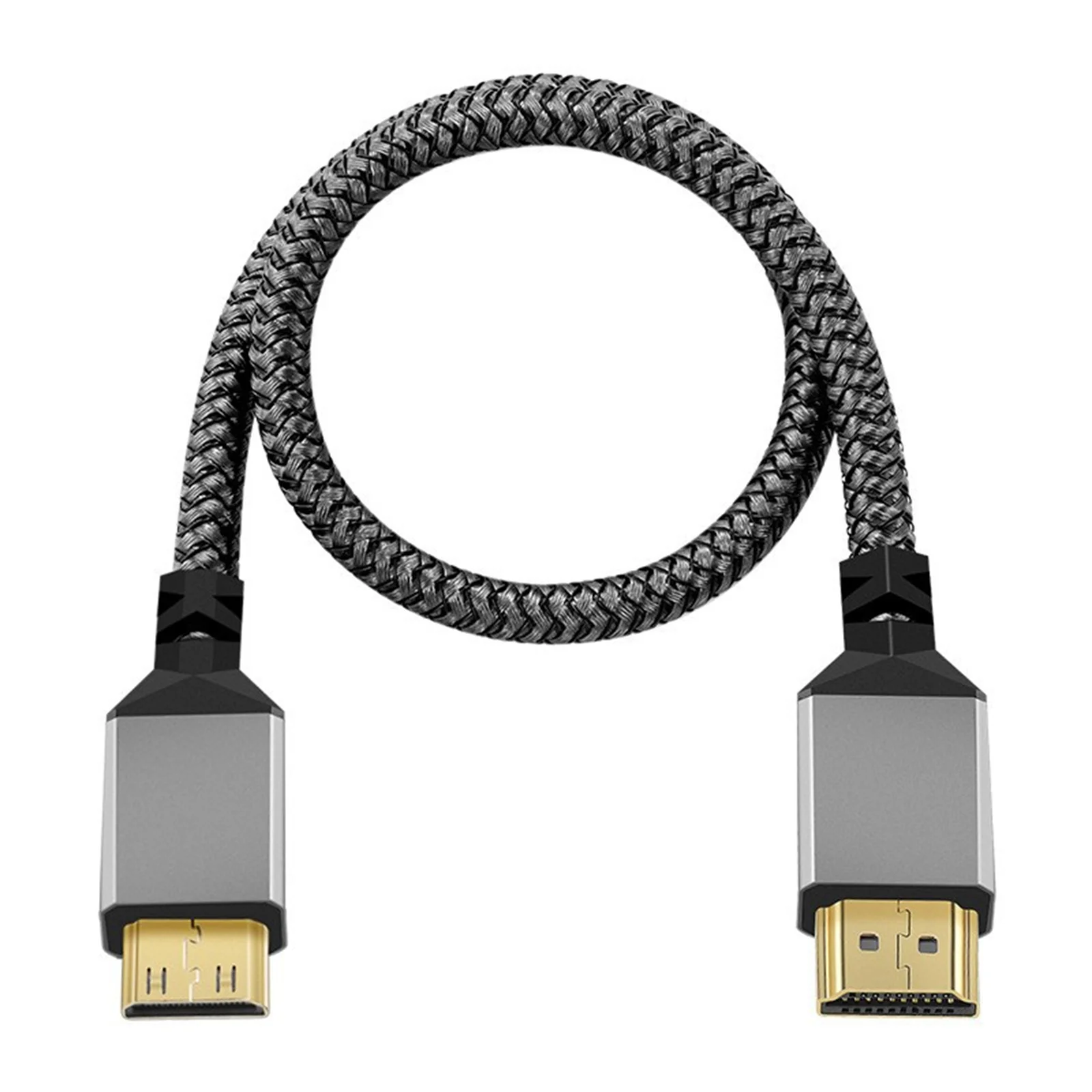 1m Length Nylon Braid 4K 60Hz 1080P Mini HDMI-Compatible  TO HDMI-Compatible Cable For Camera Projector TV Box Laptop