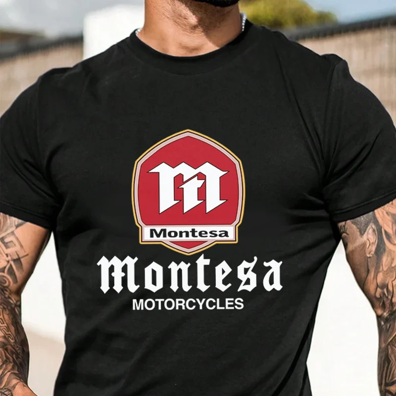 

Мужская одежда, новая футболка с принтом мотоциклов Montesa, быстросохнущие футболки, летняя повседневная футболка
